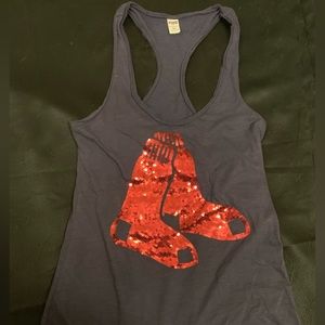 VS Pink Sequined Boston Red Sox tank